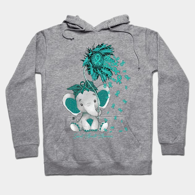 Sexual Assault Awareness - Elephant Sunflower ribbon hope love Hoodie by GaryFloyd6868